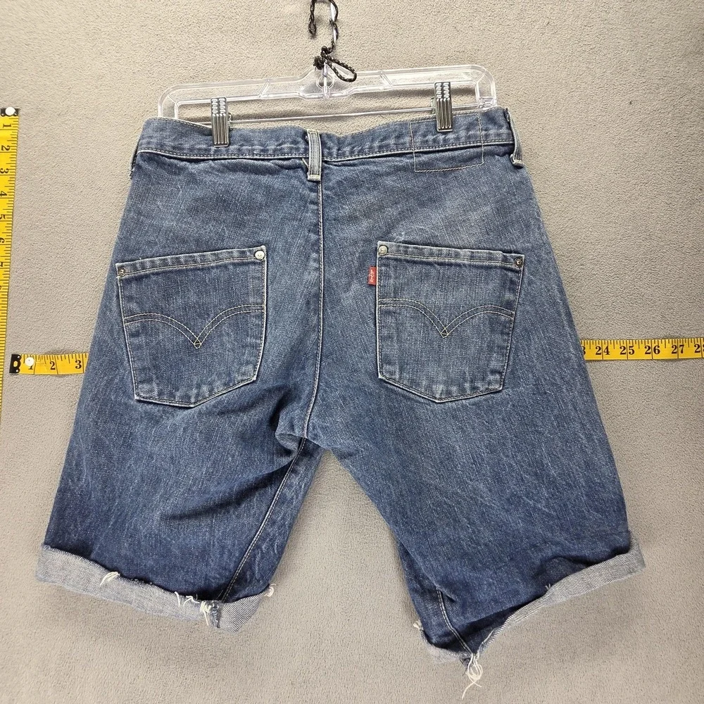 Vintage‎ Levis Engineered Shorts Mens 30 Blue Cut Off Twisted Medium Wash